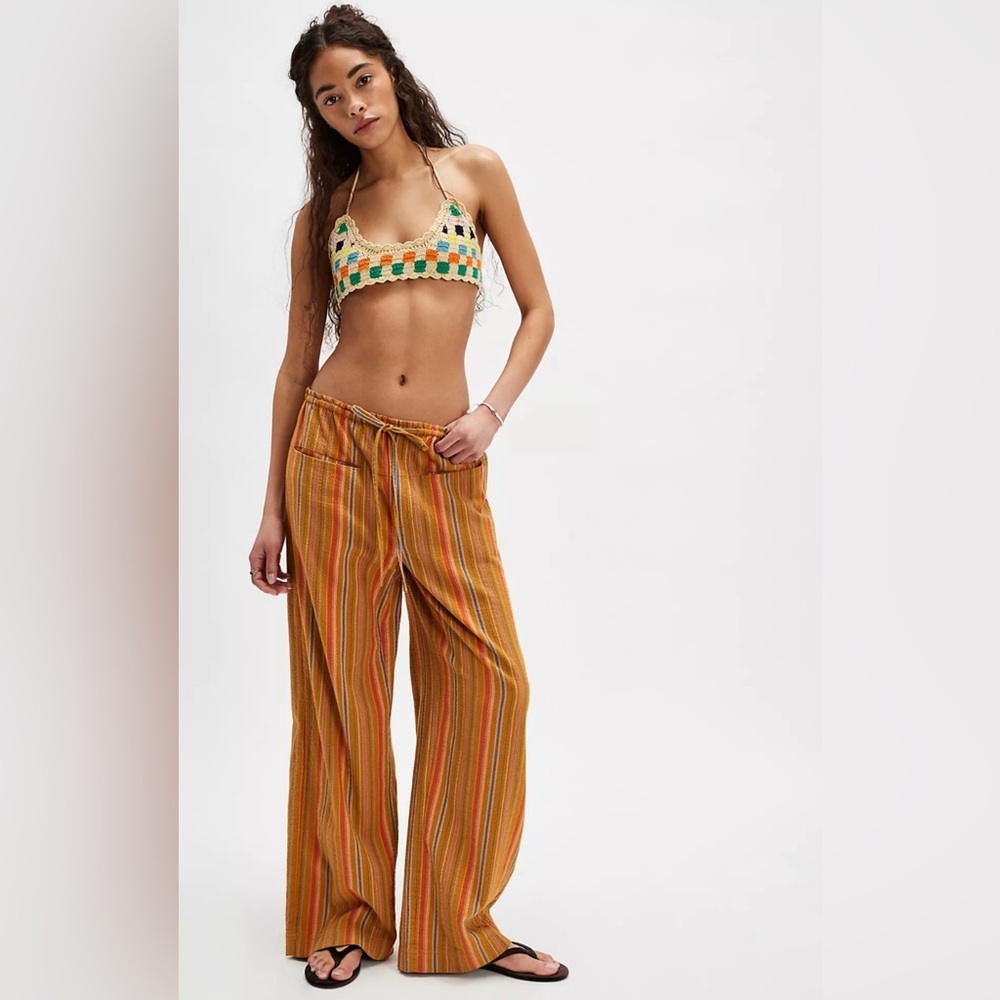 Free People Hudson Canyon Striped Pants Good Combo Combo Size M - Picture 4 of 16